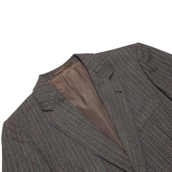 Hoff (Germany) Gledhill Pure New Wool Multi-Stripe Herringbone Weave Blazer : L - Picture 2 of 11
